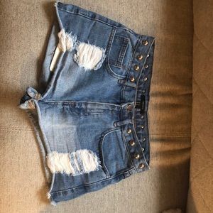 Blue jean shorts